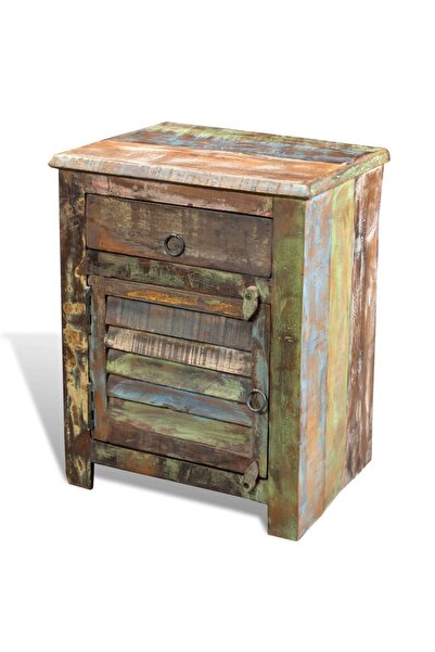 Concept Τραπεζάκι με 1 συρτάρι και 1 πόρτα, από ανακυκλωμένο ξύλο