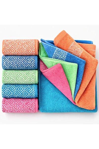 OricareFain Set 10 Prosoape de bucatarie, 48 x 27 cm, Bumbac, Multicolor