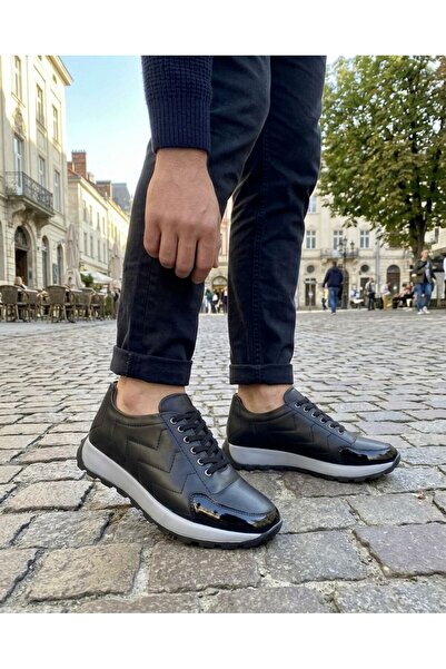 Dropland Black Men's Casual Genuine Leather Comfortable Shoes Lightweight Ort...