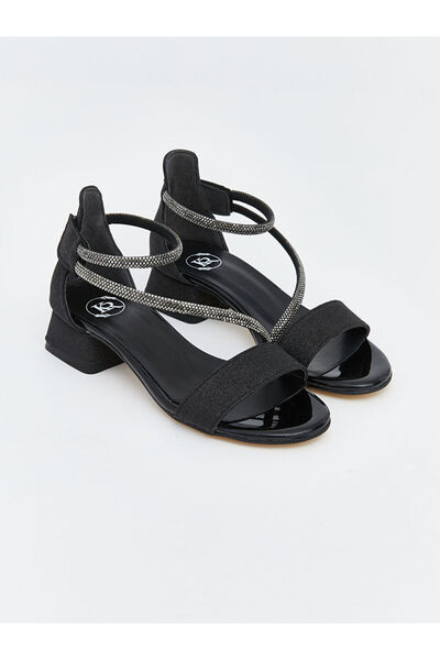 LC Waikiki Black Stone Girl Child Heeled Shoes