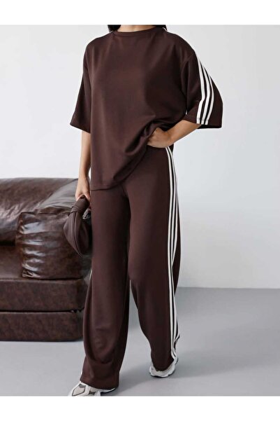 IŞILDA FASHION Three Striped Tracksuit Sets