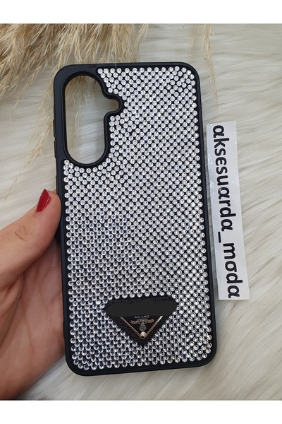 ZB Aksesuarda Moda Samsung Galaxy A56 Compatible Luxury Full Stone Branded Case