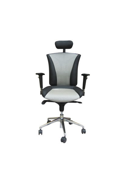 Concept Mobili Scaun de birou TOP, Negru-gri piele naturala