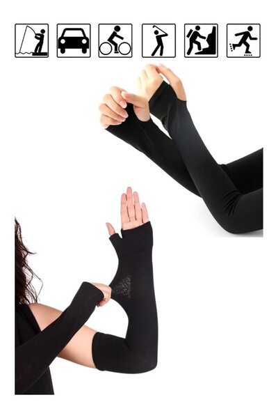 Tahtakale Dünyası Stretchy Stretch Fabric Long Arm Protection Sleeve for Uv S...