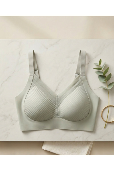 Dorelux Γκρι χτενισμένο βαμβακερό σουτιέν