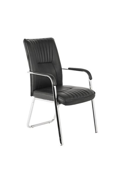 Concept Mobili Πολυθρόνα επισκέπτη DAREN CF, οικολογικό Δερμάτινο , χρωμιωμέν...