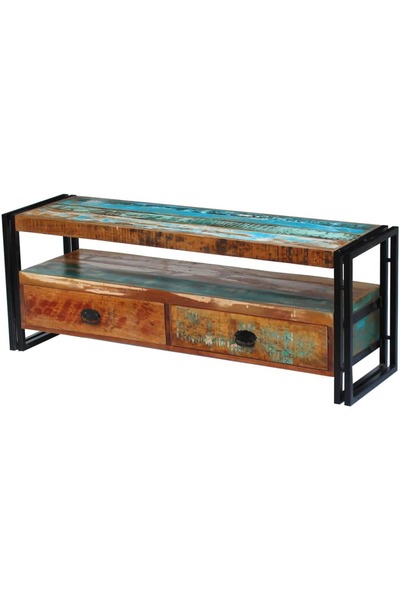 Concept Comodă TV, lemn masiv reciclat