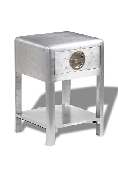 Concept Τραπεζάκι Aviator με 1 συρτάρι, σε vintage στυλ αεροσκάφους Airman