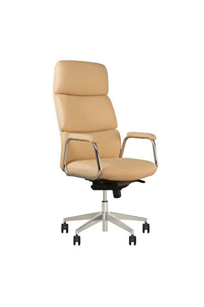 Concept Mobili Εκτελεστική καρέκλα VEGAS, Μπεζ φυσικό Δερμάτινο