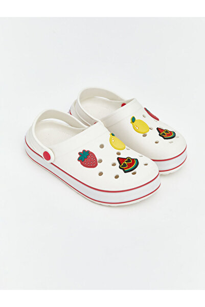 LC Waikiki Ecru Fruit Figured Girls' Beach Sandals I