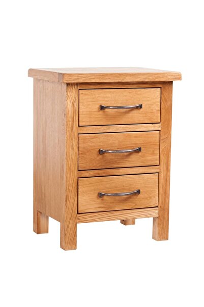 Concept Noptieră cu 3 sertare, 40 x 30 x 54 cm, lemn masiv de stejar