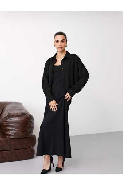 IŞILDA FASHION Modal Cardigan Dress Set