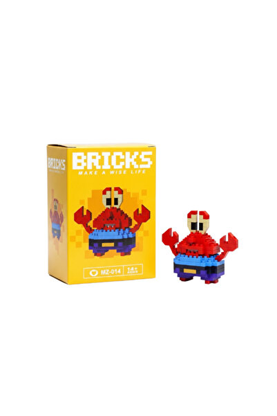 Bricks Mikro Blok Figür Serisi: Bay Yengeç Karakteri - MZ-014 Mimari Yapım Seti