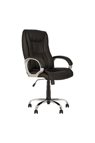 Concept Mobili Scaun directorial HELLEN, piele ecologica, negru