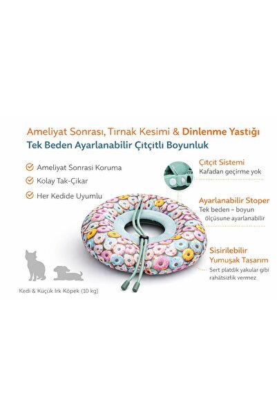 yalıpet Ayarlanabilir Kedi Köpek Boyunluk | Ameliyat Sonrası | Tek Beden Ayar...