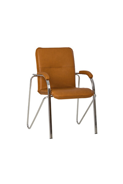 Concept Mobili MULLER Μαλακή καρέκλα επισκέπτη, Χάλκινο οικολογικό Δερμάτινο