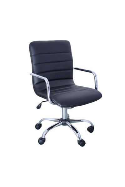 Concept Mobili Καρέκλα γραφείου PILGLINTON, PU, ​​​​Μαύρο