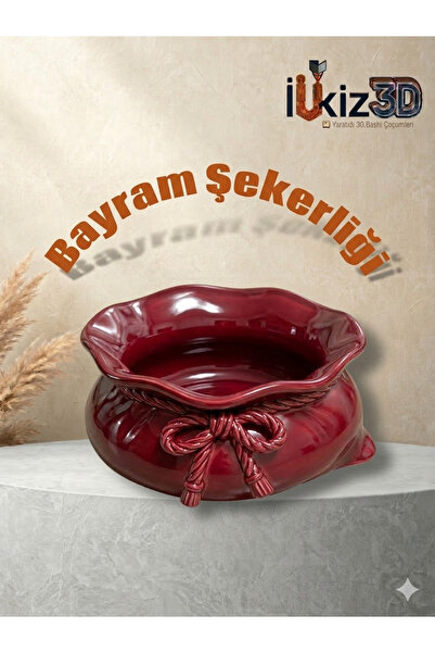 İlkiz3d İlkiz 3D Özel Tasarım Dekoratif Bayram Şekerliği - Modern Sunum Kasesi