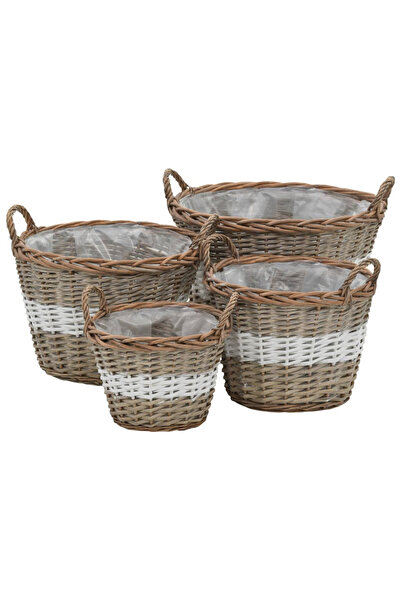 Concept Strat înălțat, 4 buc., răchită cu căptușeală PE