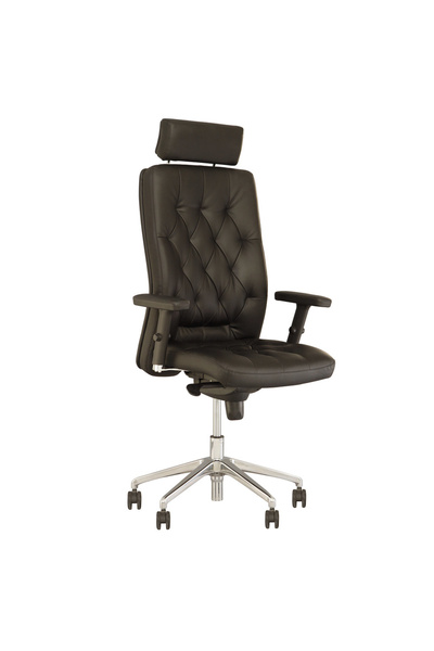 Concept Mobili Εκτελεστική καρέκλα CHEVY HR, Μαύρο φυσικό Δερμάτινο