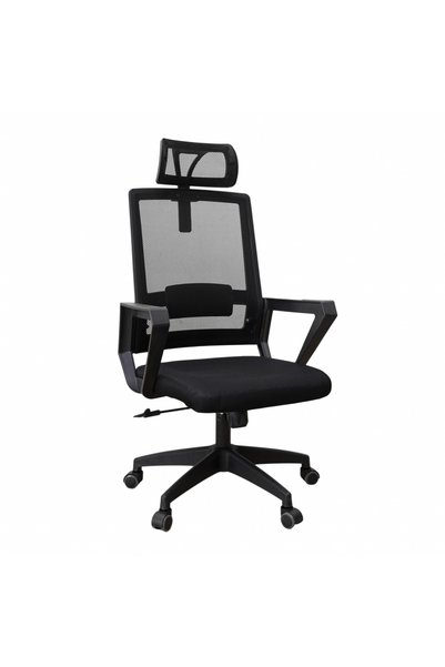Concept Mobili Scaun directorial CLAVIS, Textil / Mesh, Negru