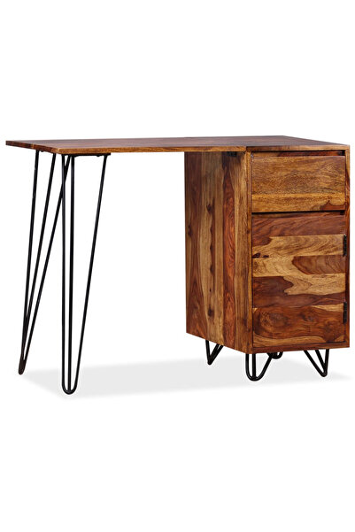 Concept Birou de lucru cu 1 Sertar și 1 Dulap, Lemn masiv de palisandru