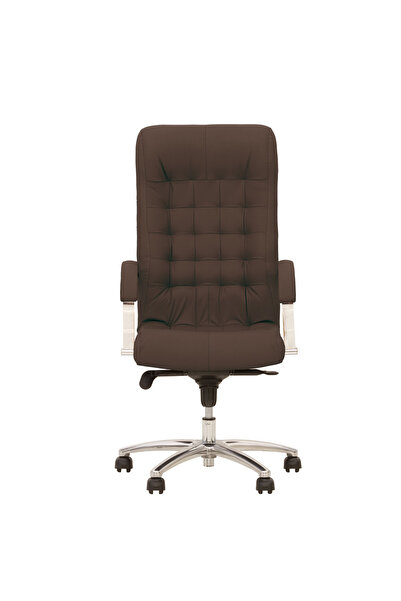 Concept Mobili Scaun directorial THRONES, Brun inchis piele naturala