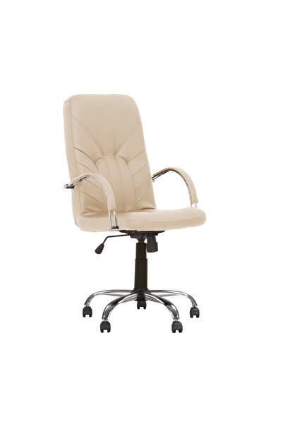 Concept Mobili Εκτελεστική καρέκλα MAVIS STEEL CHROME, οικολογικό Δερμάτινο ,...