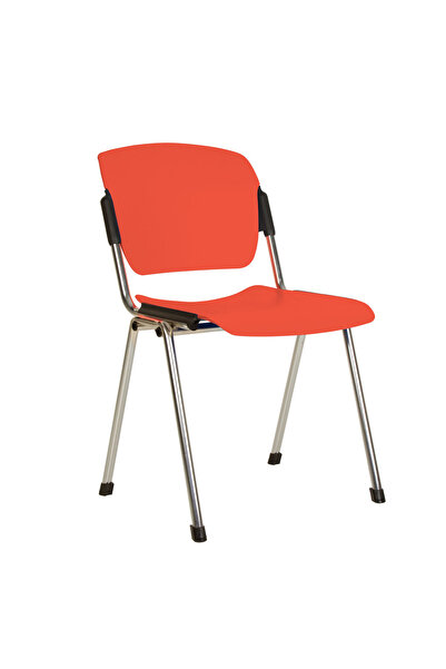 Concept Mobili Καρέκλα επισκέπτη VANNI Χρωμίου Πλαστικού, Κόκκινο