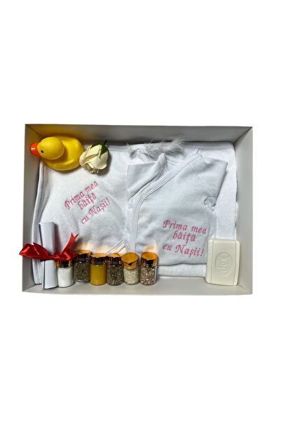 Your Baby Store Prosop si bady Prima baita cu nasii brodat -verde, bumbac si ...