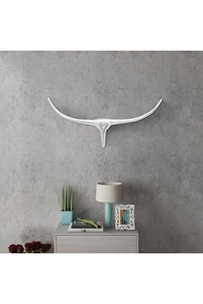 Concept 242336 Wall Mounted Aluminium Bull’s Head Decoration Silver 72 cm