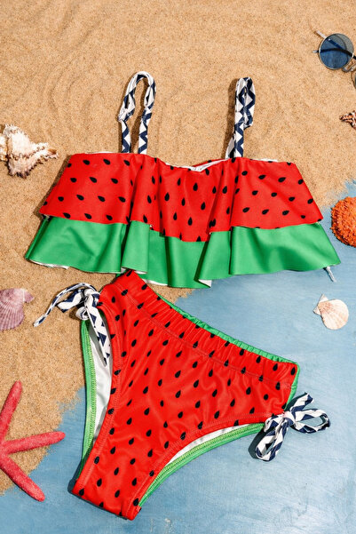 Krazber Girl's Swimsuit Fruit Pattern 7-12 Years Old