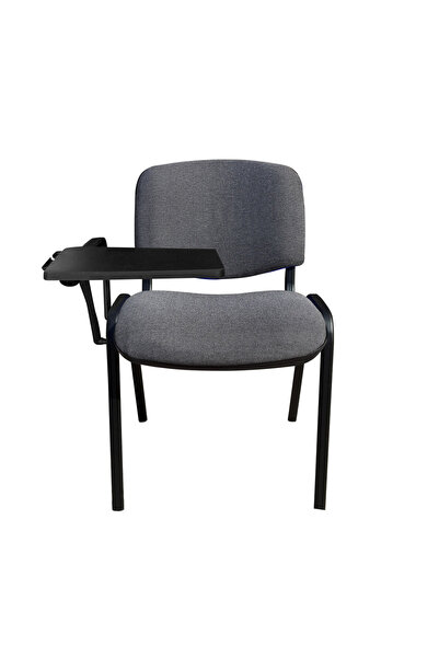 Concept Mobili GOA BLACK καρέκλα επισκέπτη με τραπέζι, μαύρο-γκρι ύφασμα Cagl...