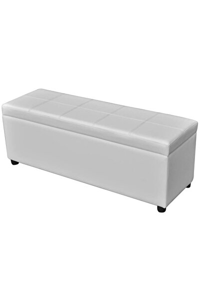 Concept Μακρύς πάγκος αποθήκευσης, λευκός, ξύλινος