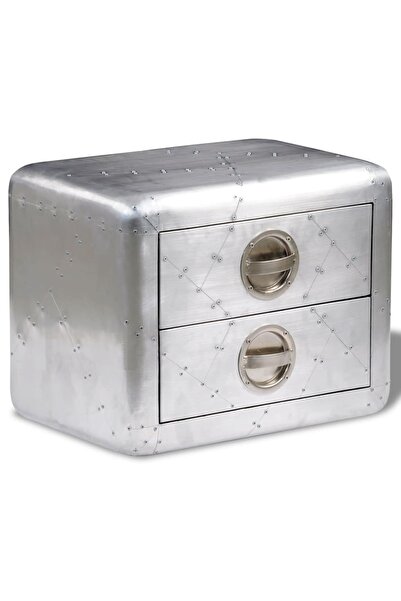 Concept Τραπεζάκι σαλονιού Aviator με 2 συρτάρια, vintage στυλ αεροσκάφους Ai...