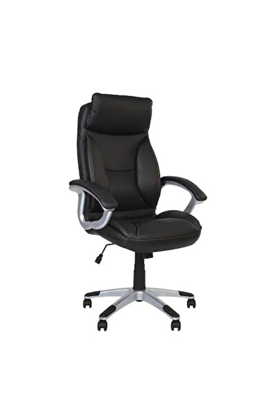 Concept Mobili Διευθύνουσα καρέκλα KAVIS, φυσικό Δερμάτινο , μαύρο
