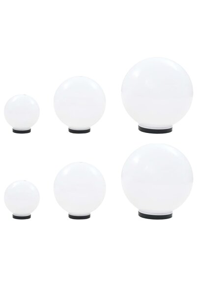 Concept Set lămpi glob cu LED, 6 buc., 20/30/40 cm, PMMA, sferic