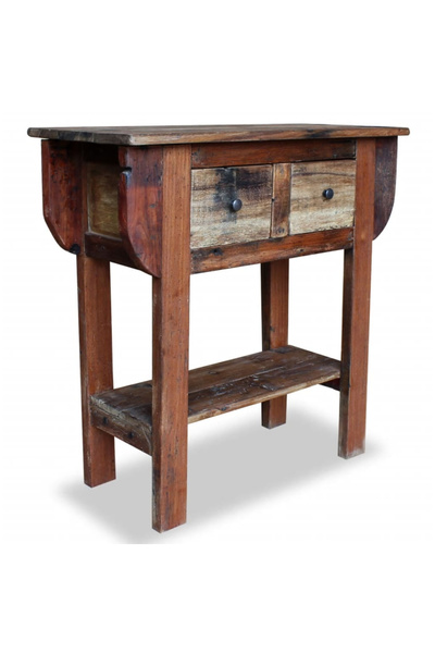 Concept Τραπέζι κονσόλας, ανακυκλωμένο σκληρό ξύλο, 80x35x80 εκ.