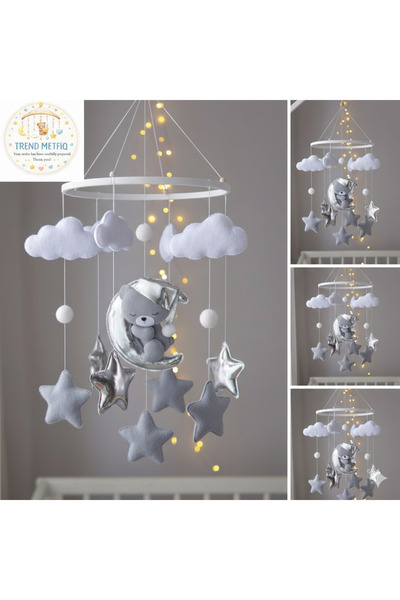 TREND METFİQ DECORATİON Keçe Bebek Dönencesi Konseptli Bebek Odası Dekorasyon...