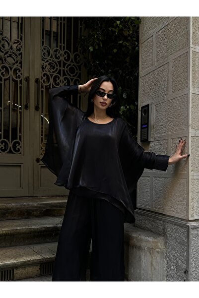 D'RECCY Σετ μπλούζας με μανίκια με μανσέτες και παντελόνι σαλβάρι