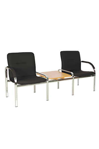 Concept Mobili Scaun vizitator CREW-2 T, Negru piele ecologica