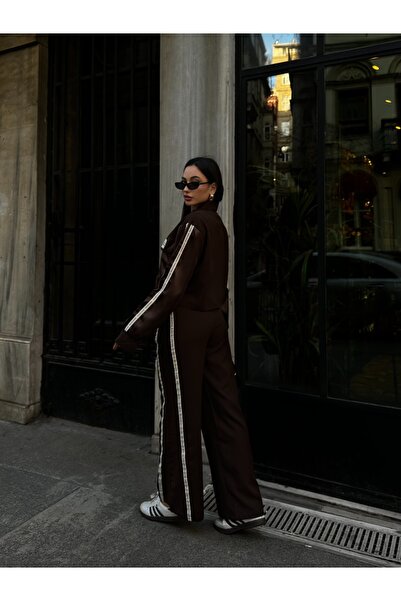 D'RECCY Set de pantaloni și jachetă sport Holden cu text și etichetă detaliat...