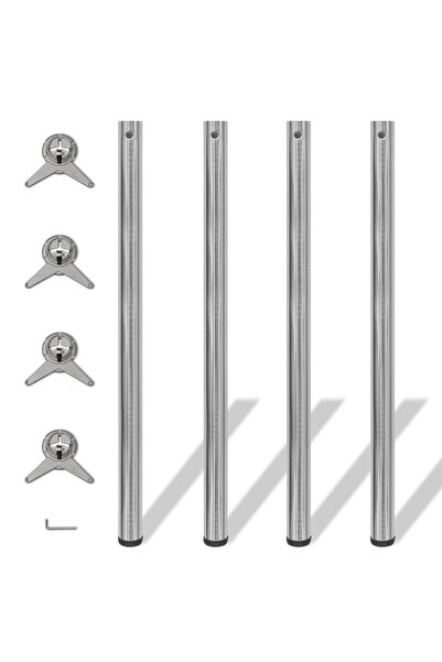 Concept Picioare masă înălțime reglabilă, nichel șlefuit, 1100 mm, 4 buc.