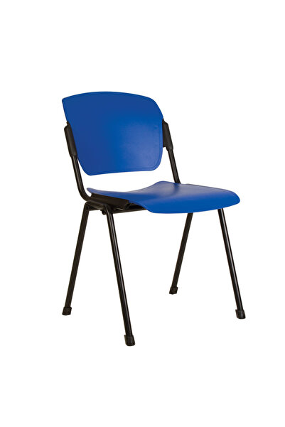 Concept Mobili Καρέκλα επισκέπτη DELHI Μαύρο Πλαστικό, Μπλε