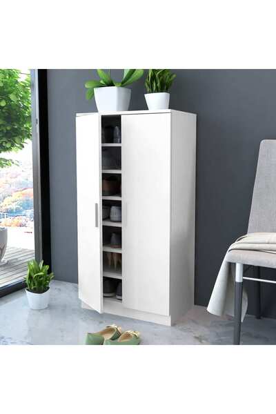 Concept Pantofar cu 7 rafturi, alb