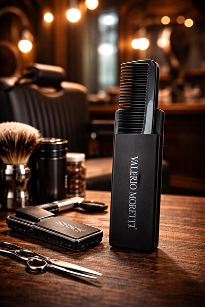VALERIO MORETTI Premium Hair & Beard Comb – Men's Grooming Comb with Portable...