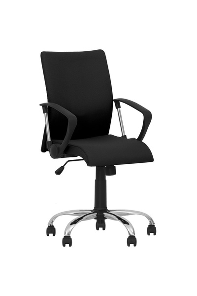 Concept Mobili Καρέκλα γραφείου NEO GTP CHROME, Μαύρο ύφασμα fiji