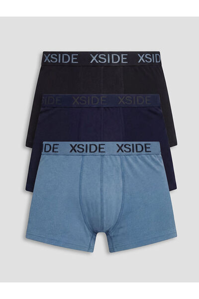 LC Waikiki Καφέ Standard Fit Βαμβακερά Εύκαμπτα Ανδρικά Μποξεράκια 3 τεμαχίων