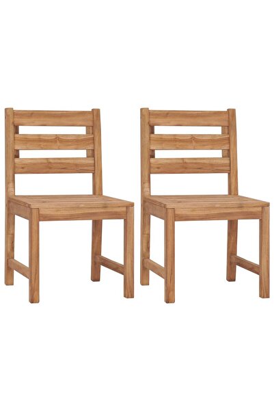 Concept Καρέκλες κήπου, 2 τεμ., από μασίφ ξύλο τικ