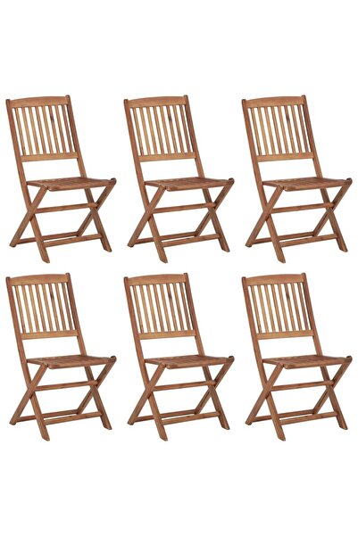 Concept Πτυσσόμενες καρέκλες κήπου, 6 τεμ., από μασίφ ξύλο ακακίας
